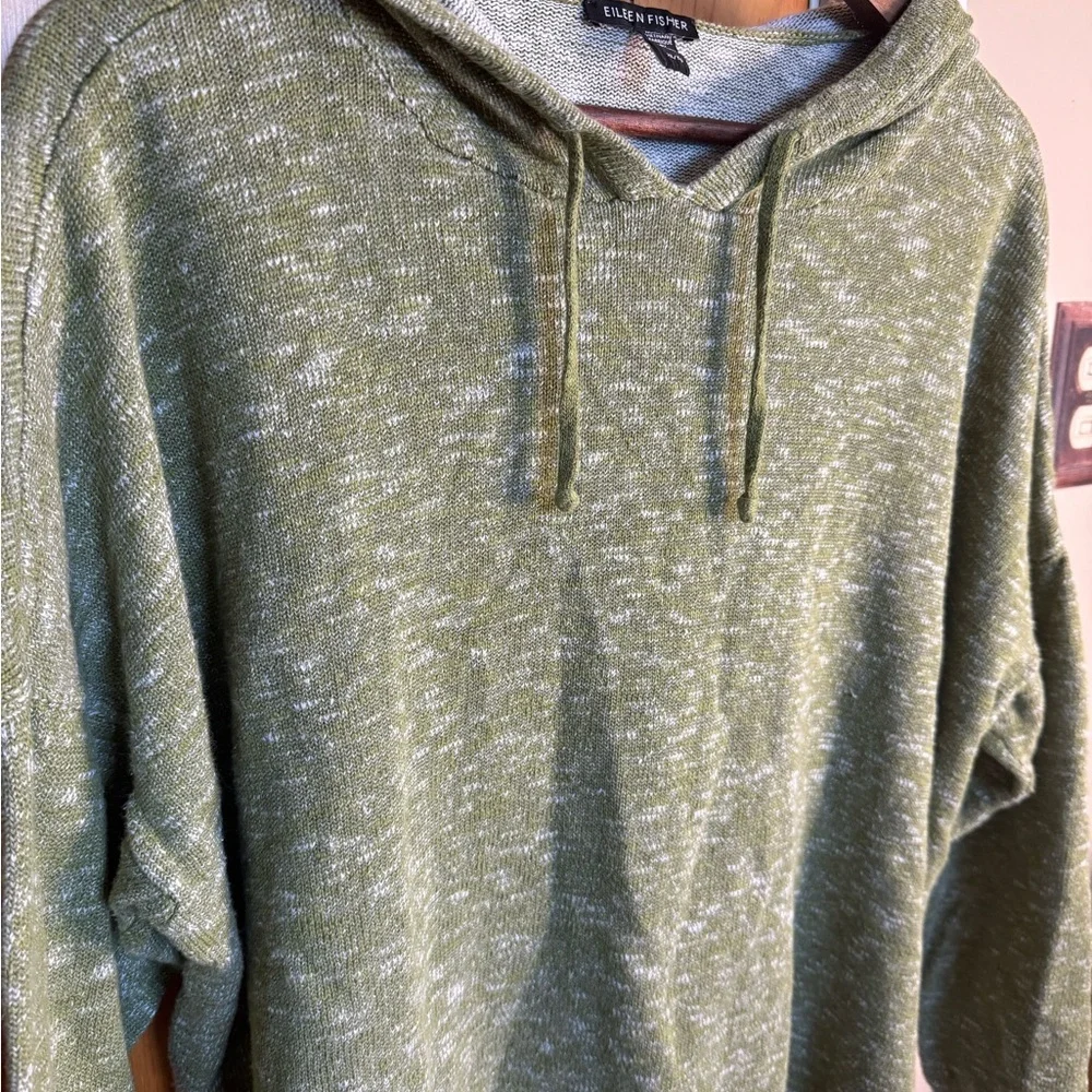 Eileen Fisher Olive Green Women's Hoodie - Picture 7 of 8